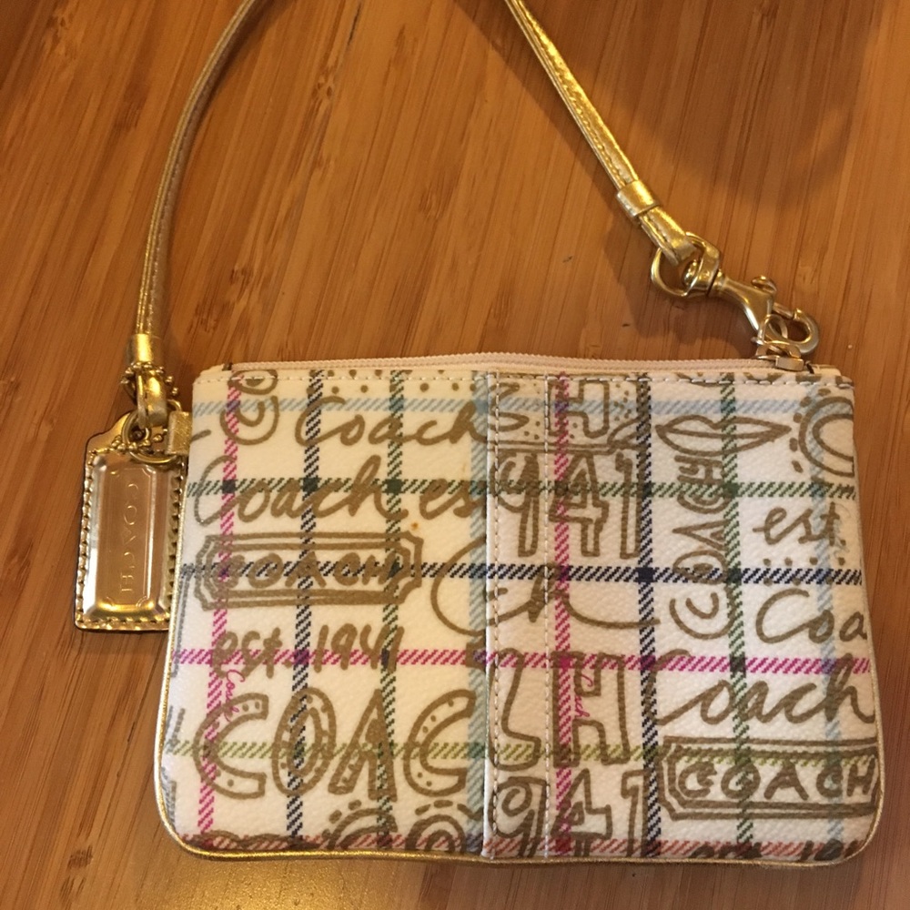 Coach wristlet pouch